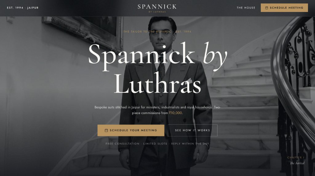 Spannick by Luthras — Bespoke Tailoring & GEO Dominance — Vectoras Lab Digital Authority Case Study